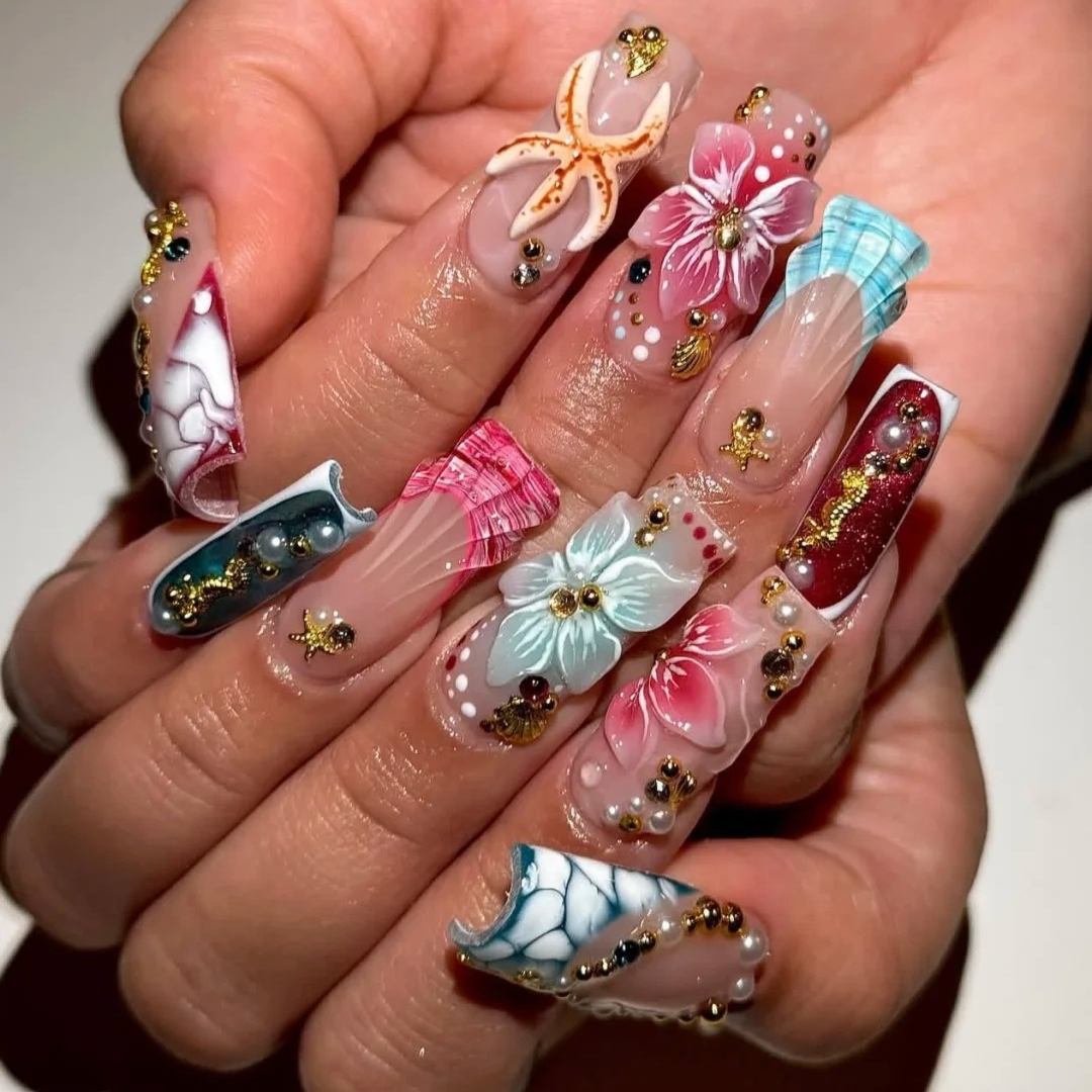 Electric Pop Neon Square Press-On Nails - Aninail