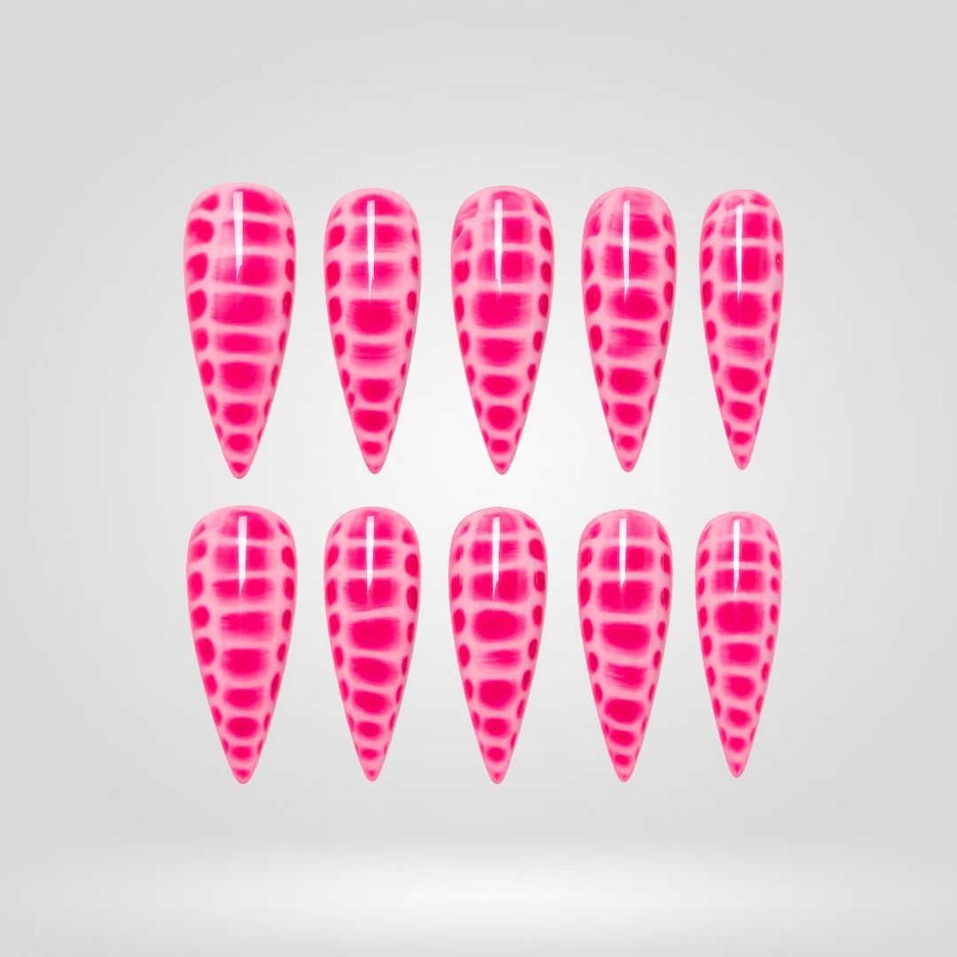 Picnic Check Cat Eye Press-On Nails - Aninail
