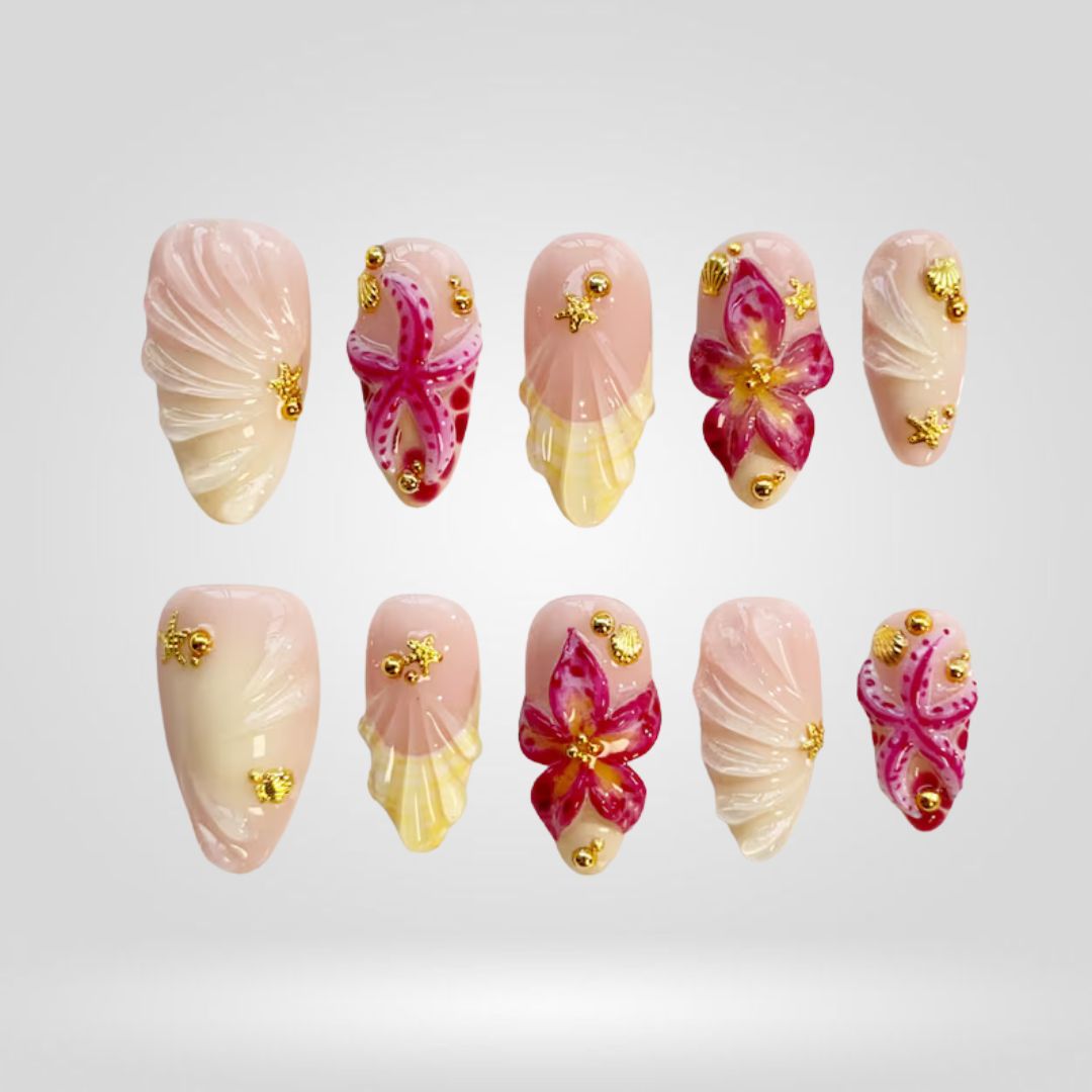 Floral Breeze Summer Press-On Nails - Aninail