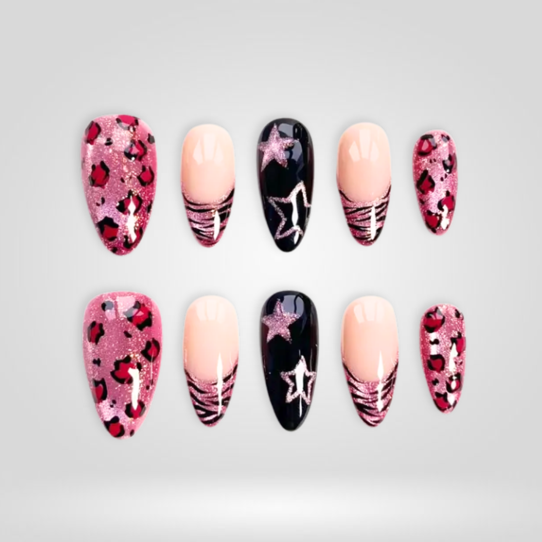 Pink Rebel Cat Eye Press-On Nails - Aninail