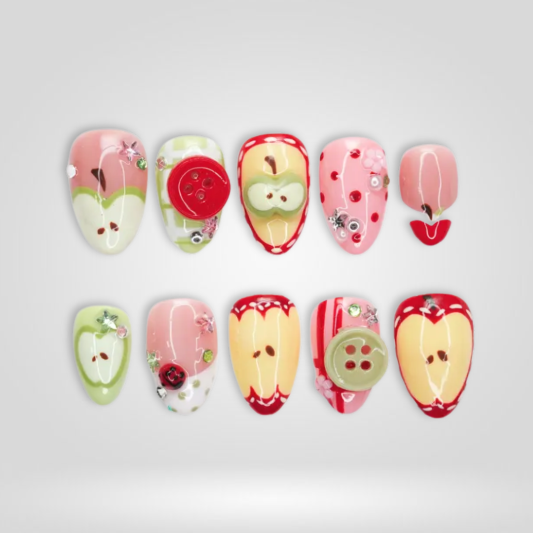 Apple Pop Fruit Press-On Nails - Aninail