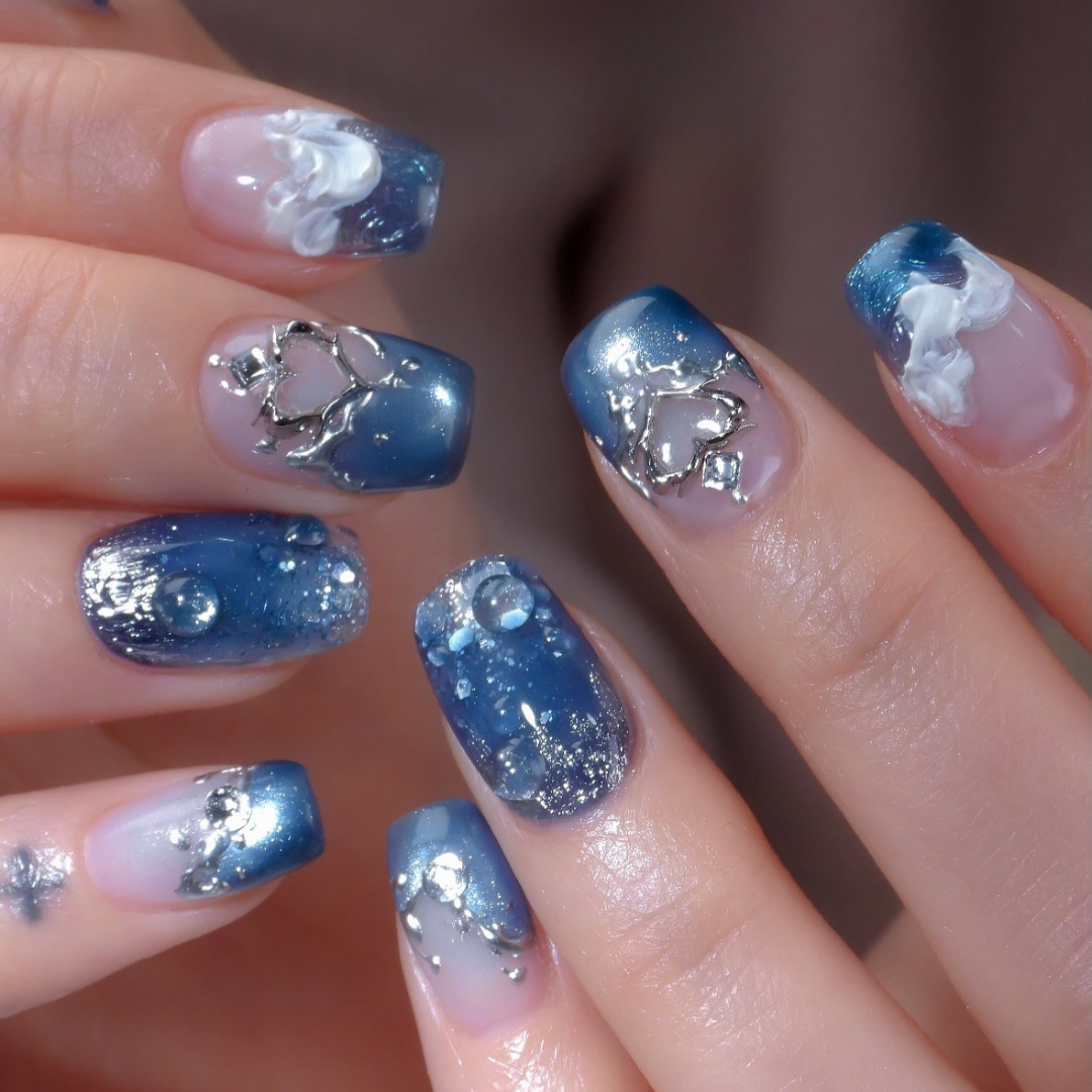 Dreamy Glow Y2K Sparkle Press-On Nails - Aninail