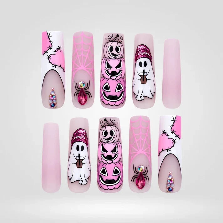 Flirty Sweethearts Collection - Halloween Press-On Nails - Aninail