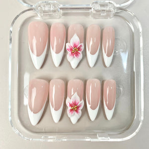 French Blossom 3D Floral Press-On Nails - Aninail