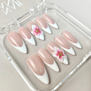 French Blossom 3D Floral Press-On Nails - Aninail