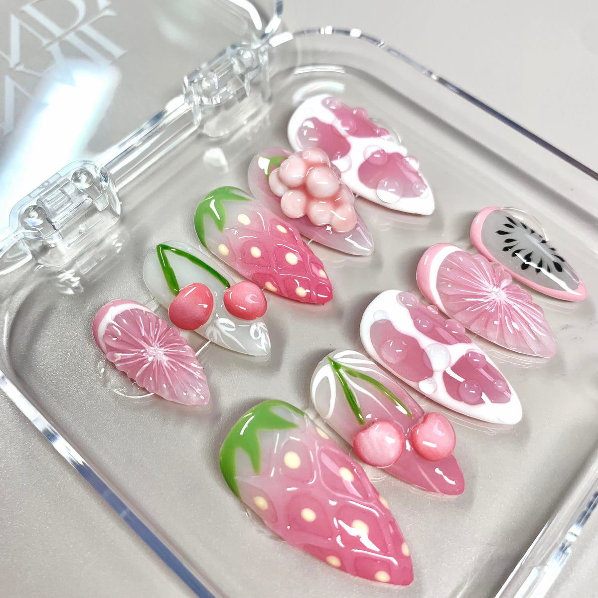 Sweet Garden 3D Fruit & Floral Press-On Nails - Aninail