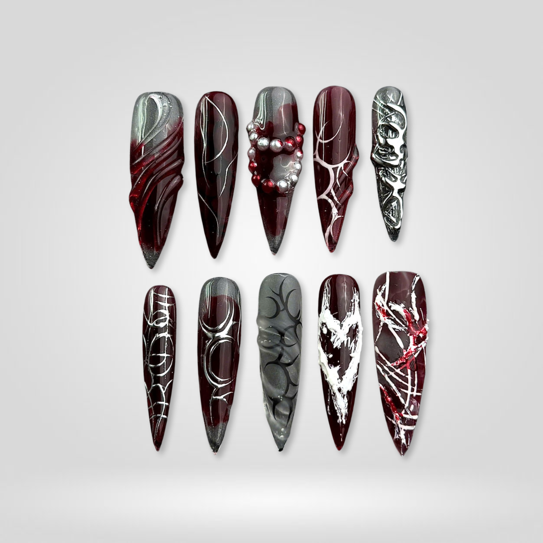 Noir Majesty Stiletto Press-On Nails - Aninail