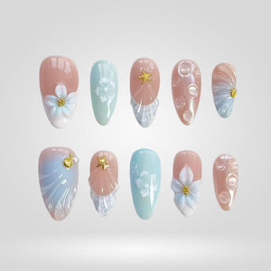 Floral Breeze Summer Press-On Nails - Aninail