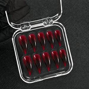 Crimson Eclipse Claw Press-On Nails - Aninail