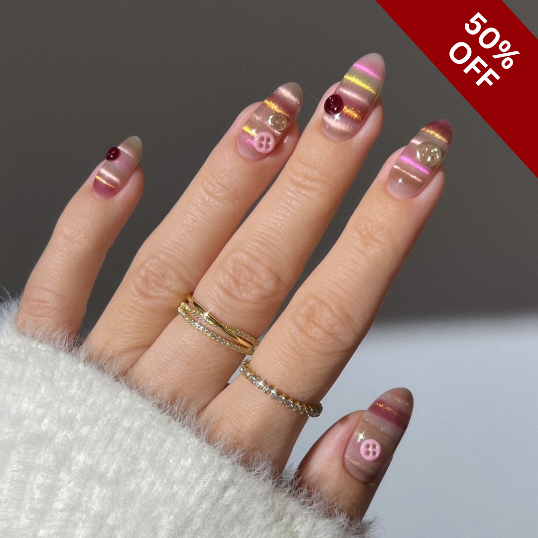 Holiday Whisper Christmas Press-On Nails - Aninail