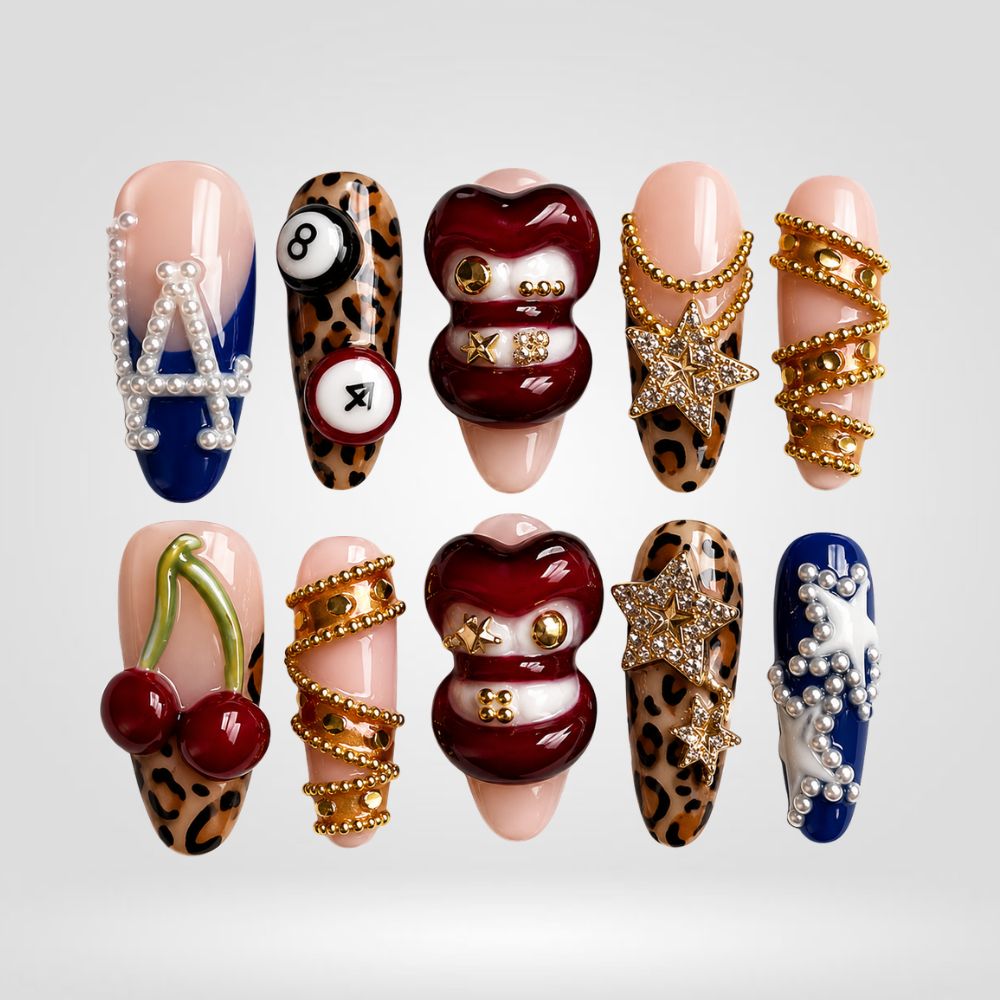 Cherry Gambit Press-On Nails - Aninail