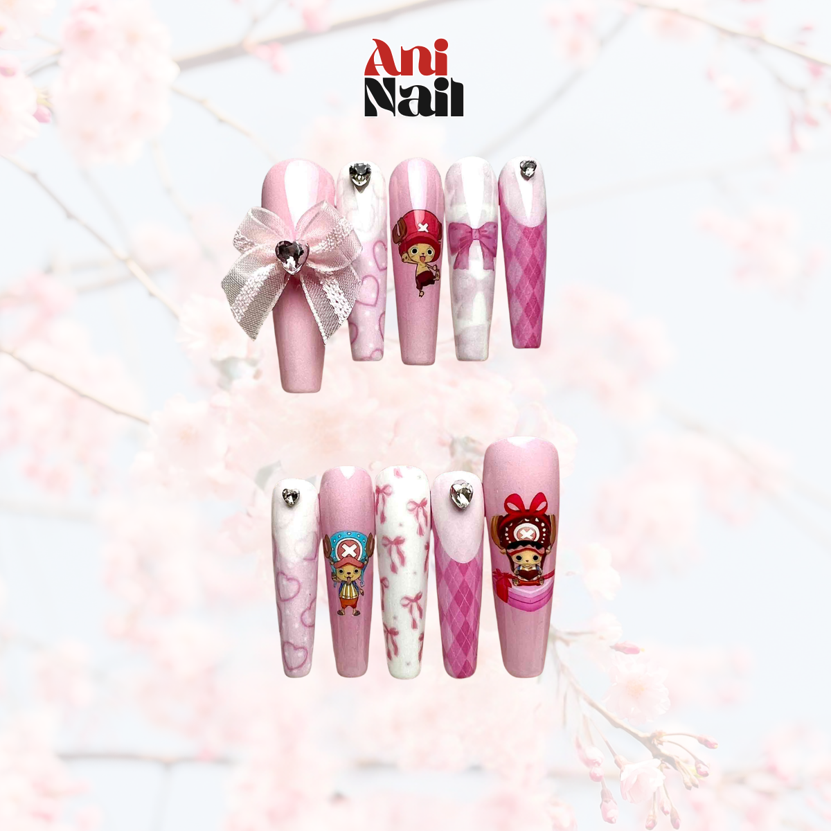 One Piece Tony Tony Chopper Pink Delight Press On Nail