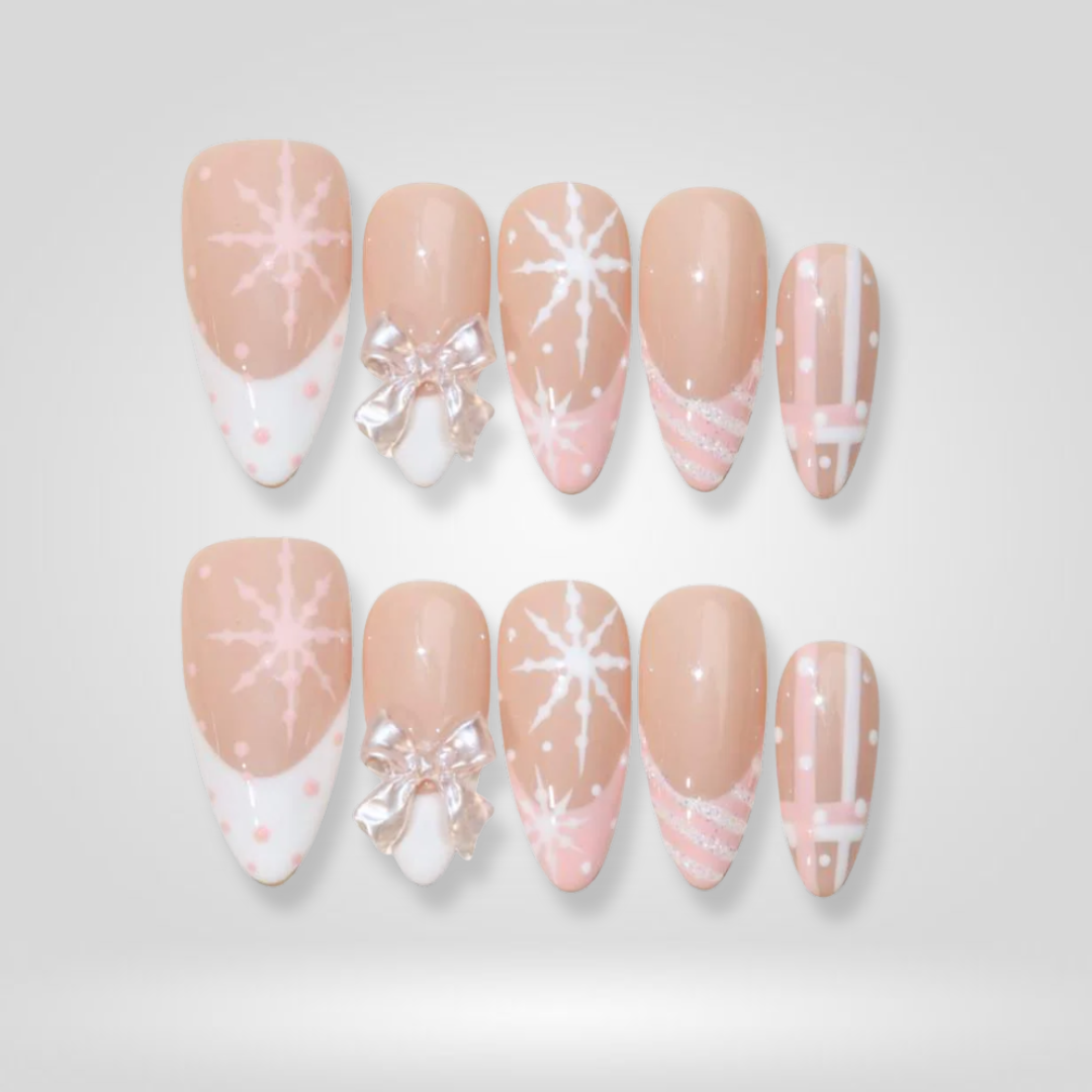 Snow Charm Christmas Press-On Nails - Aninail