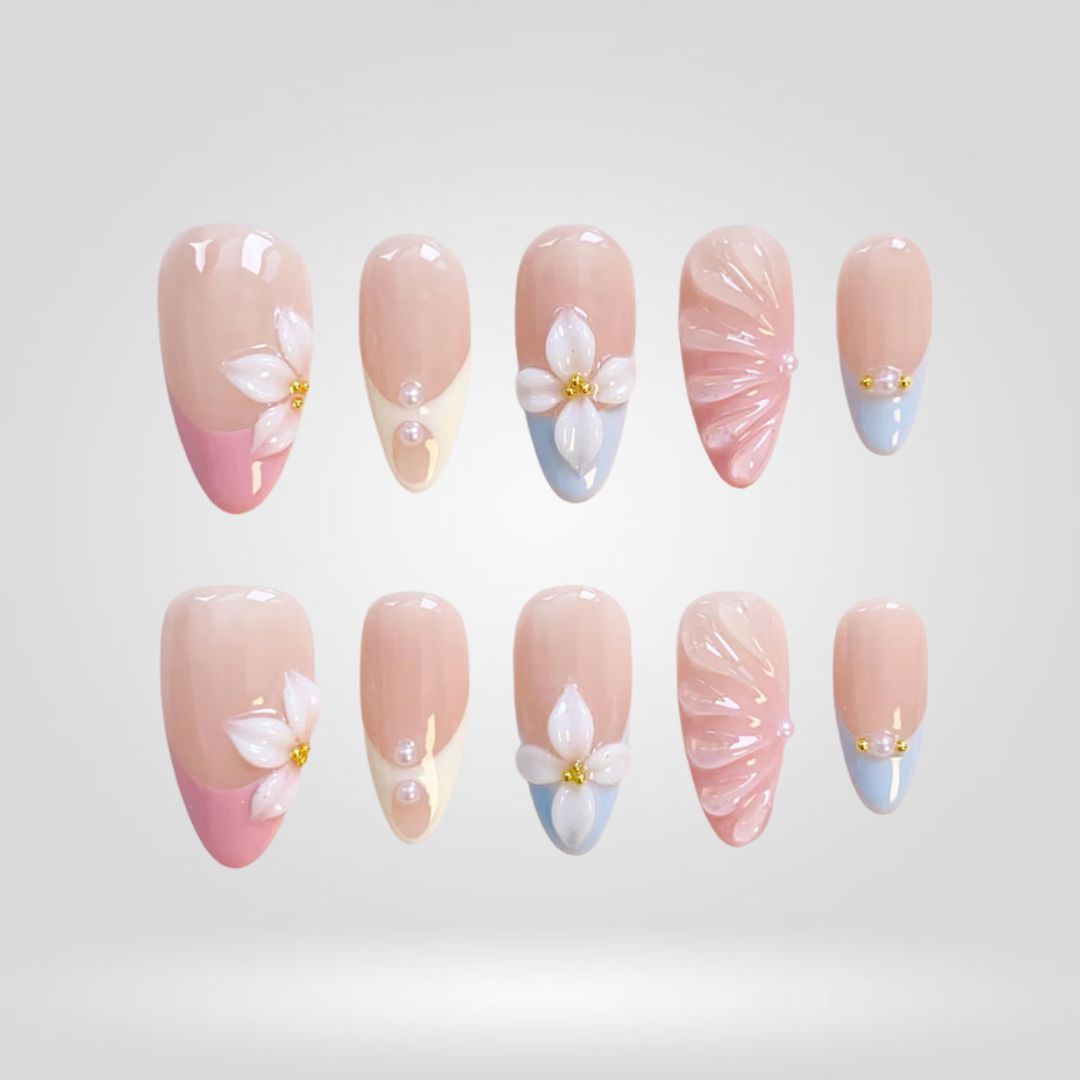 Floral Breeze Summer Press-On Nails - Aninail