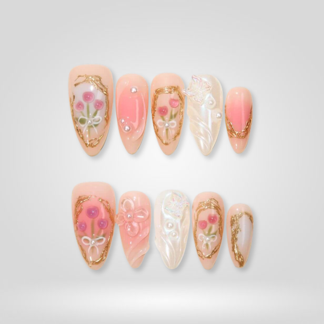 Spring Floral Press-On Nails - Aninail