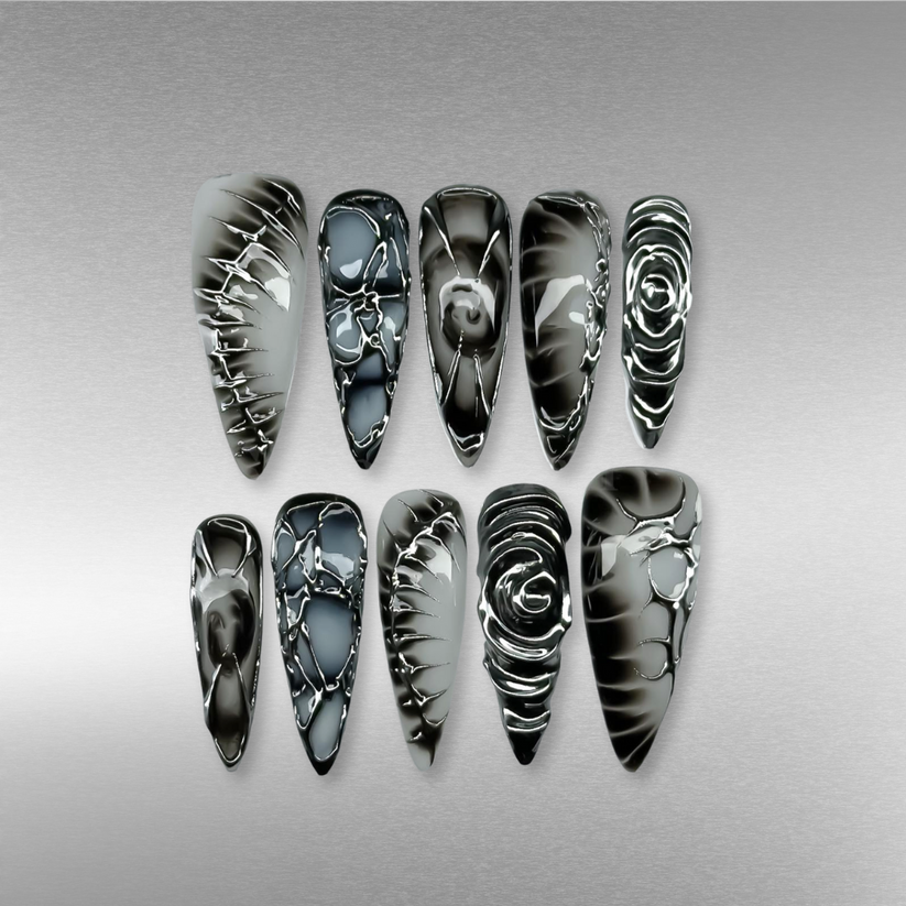 Chrome Crush Press-On Nails - Aninail