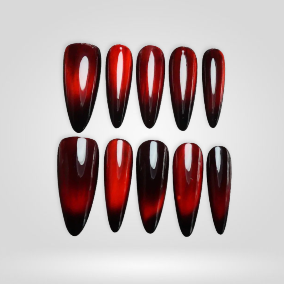 Magnetic Glow Cat Eye Press-On Nails - Aninail