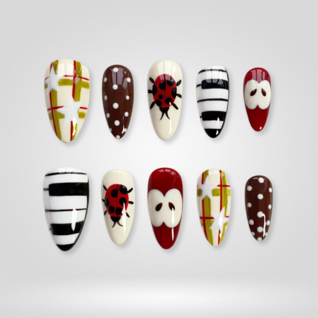 Playful Mix Summer Press-On Nails - Aninail