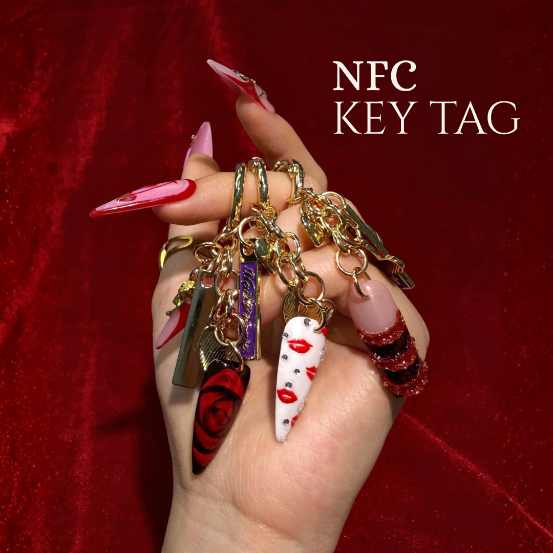 Valentine Smart Nail Charm Press-On Nails Keychain - Aninail