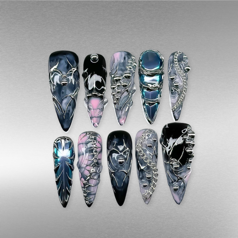 Chrome Crush Press-On Nails - Aninail