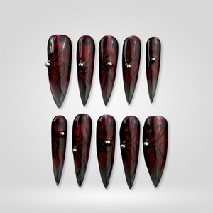 Eternal Night Floral Press-On Nails - Aninail