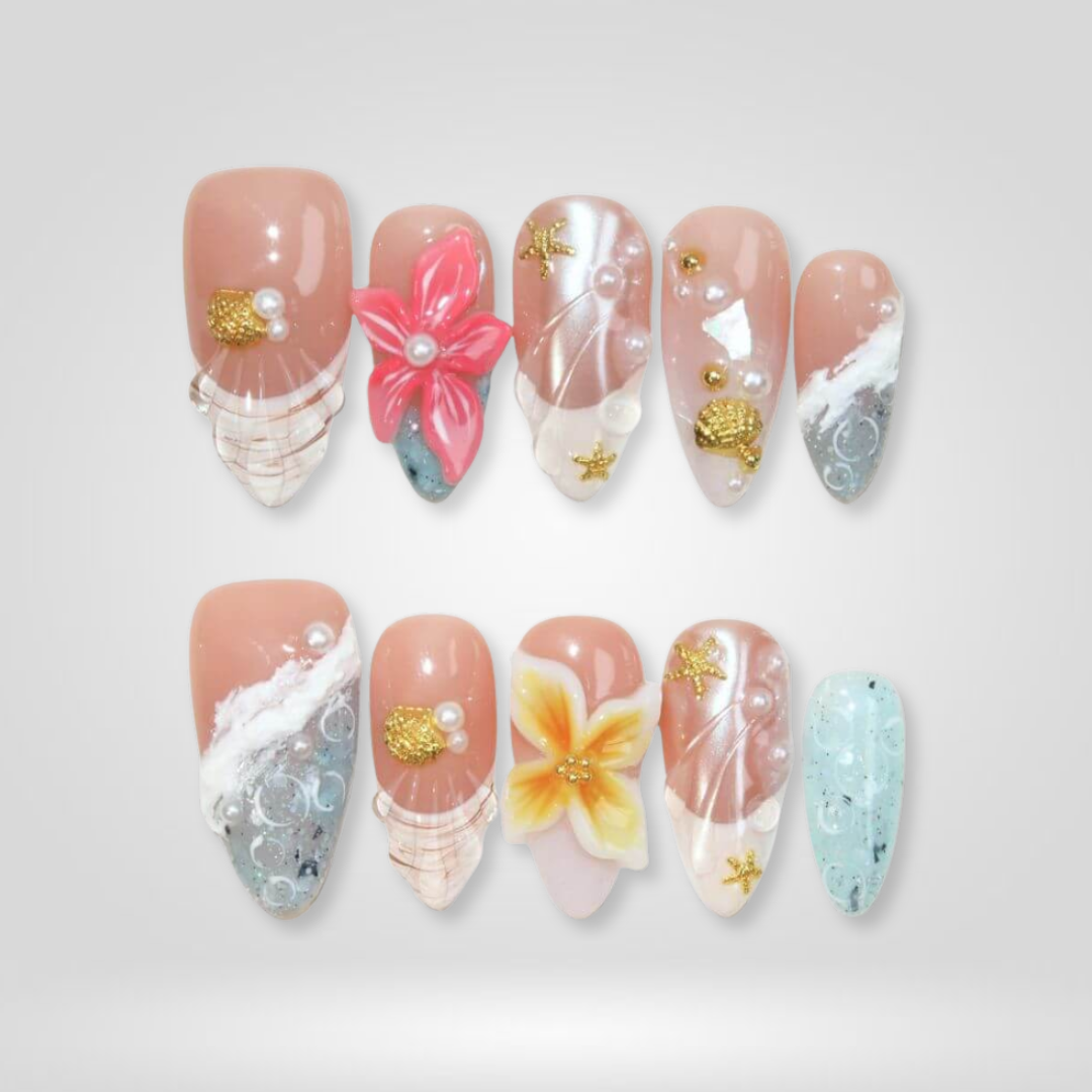 Summer Ocean Press-On Nails - Aninail