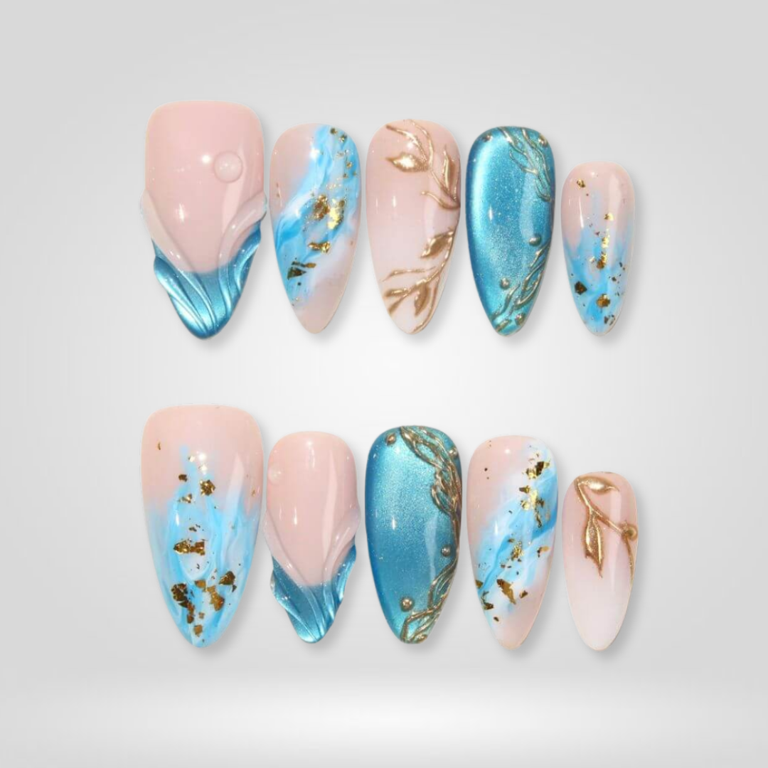 Summer Ocean Press-On Nails - Aninail