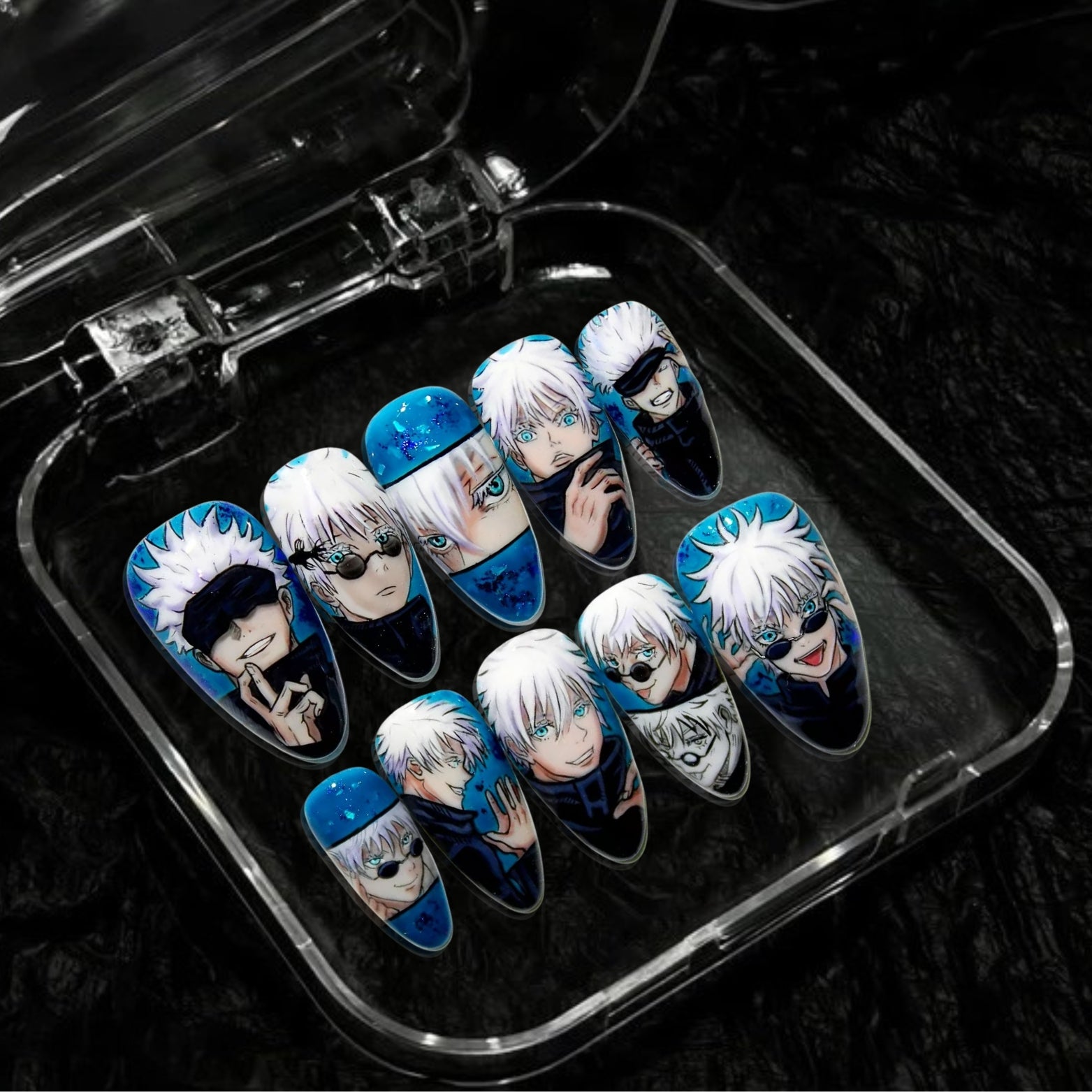Mystical Sorcerer Blue Eye Aesthetic Press On Nails