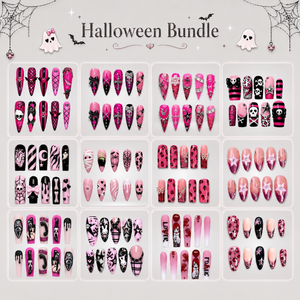 Pink Hex Halloween 12-Set Bundle Press-On Nails - Aninail