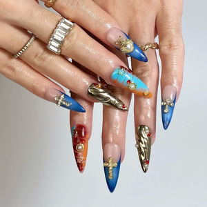 Charm Bloom 3D Floral Press-On Nails - Aninail
