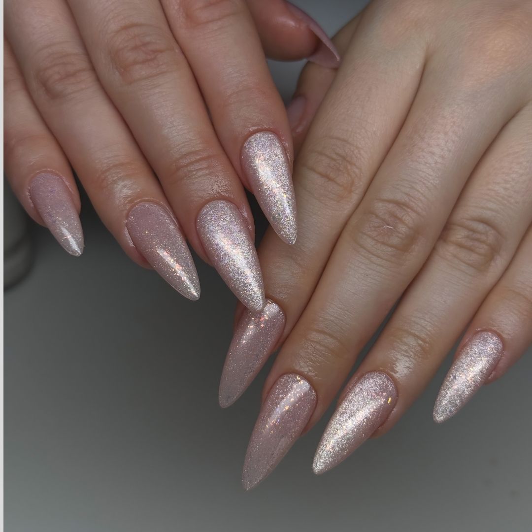 Moonlit Glow Magnetic Cat Eye Press-On Nails - Aninail