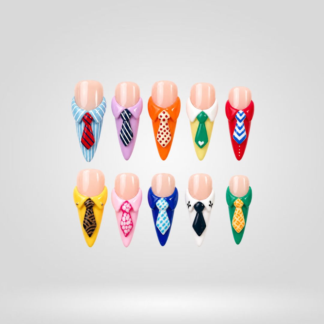 Rainbow Playful 3D Press-On Nails - Aninail