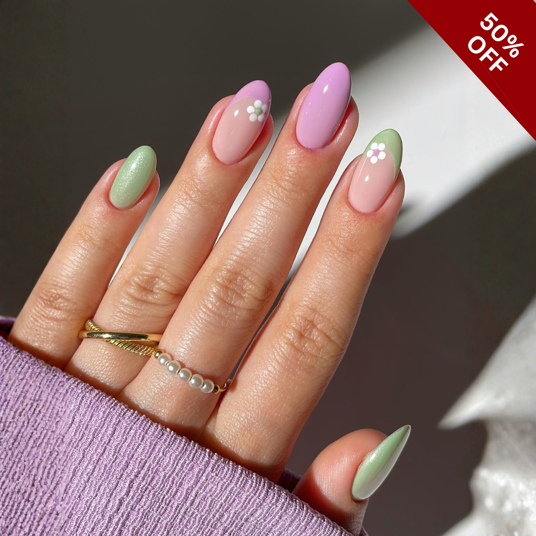 Petal Muse Floral Press-On Nails - Aninail