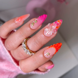 Seashell Blossom 3D Shell Floral Press-On Nails - Aninail