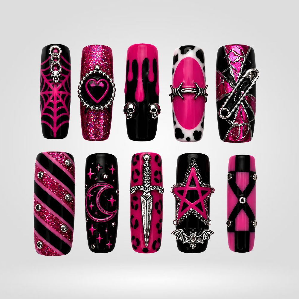 Neon Ritual Square Press-On Nails - Aninail