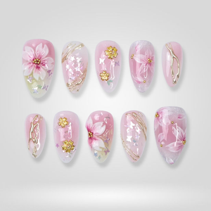 Cherry Petal Sakura Blossom Press-On Nails - Aninail
