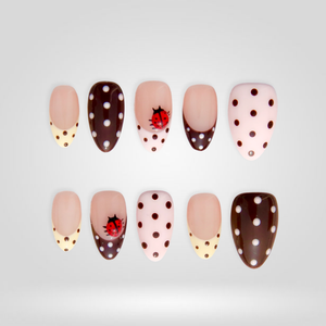 Cocoa Lady Polka Dot Ladybug Press-On Nails - Aninail