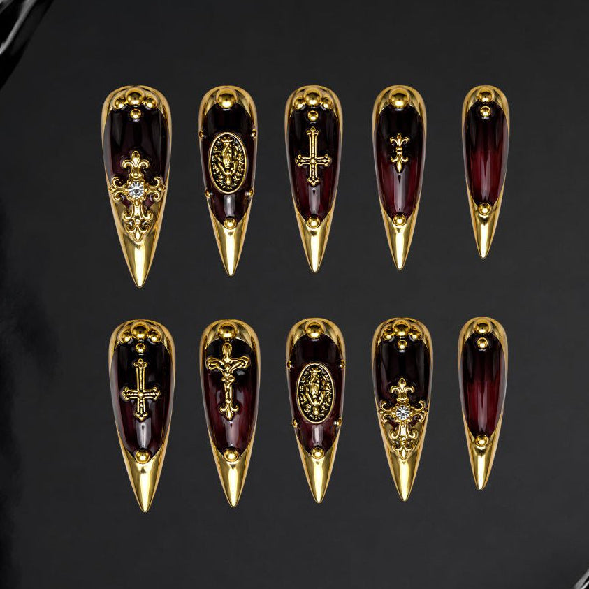 Gilded Vow Press-On Nails - Aninail
