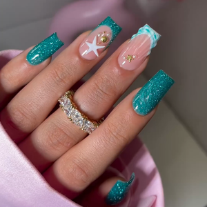Seashell Blossom 3D Shell Floral Press-On Nails - Aninail