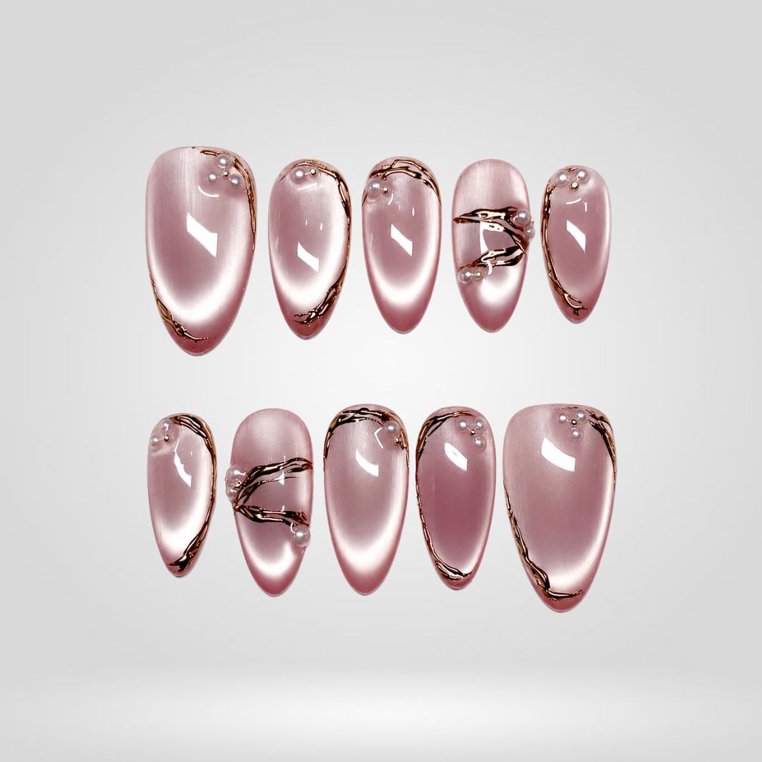 Mauve Butterfly Press-On Nails - Aninail