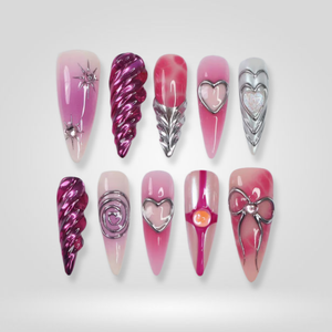 Sweet Bow Valentine Press-On Nails - Aninail