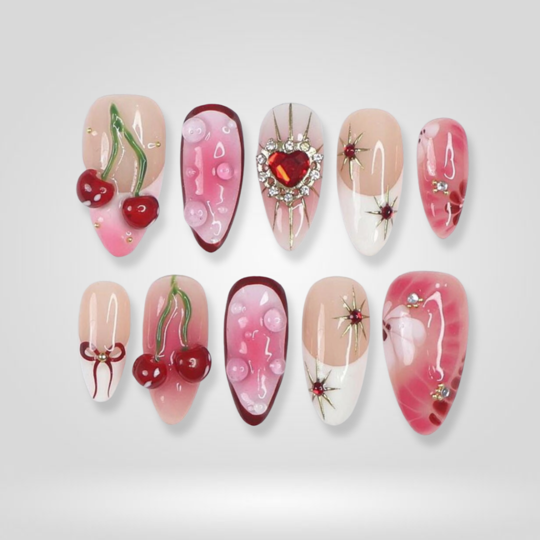Love Script Valentine Press-On Nails - Aninail
