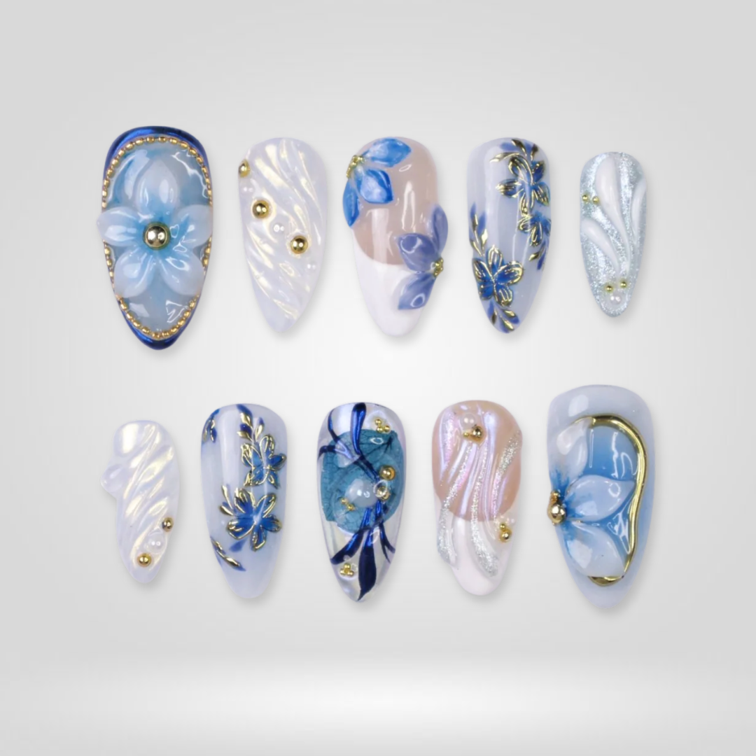 Gentle Air 3D Pastel Press-On Nails - Aninail