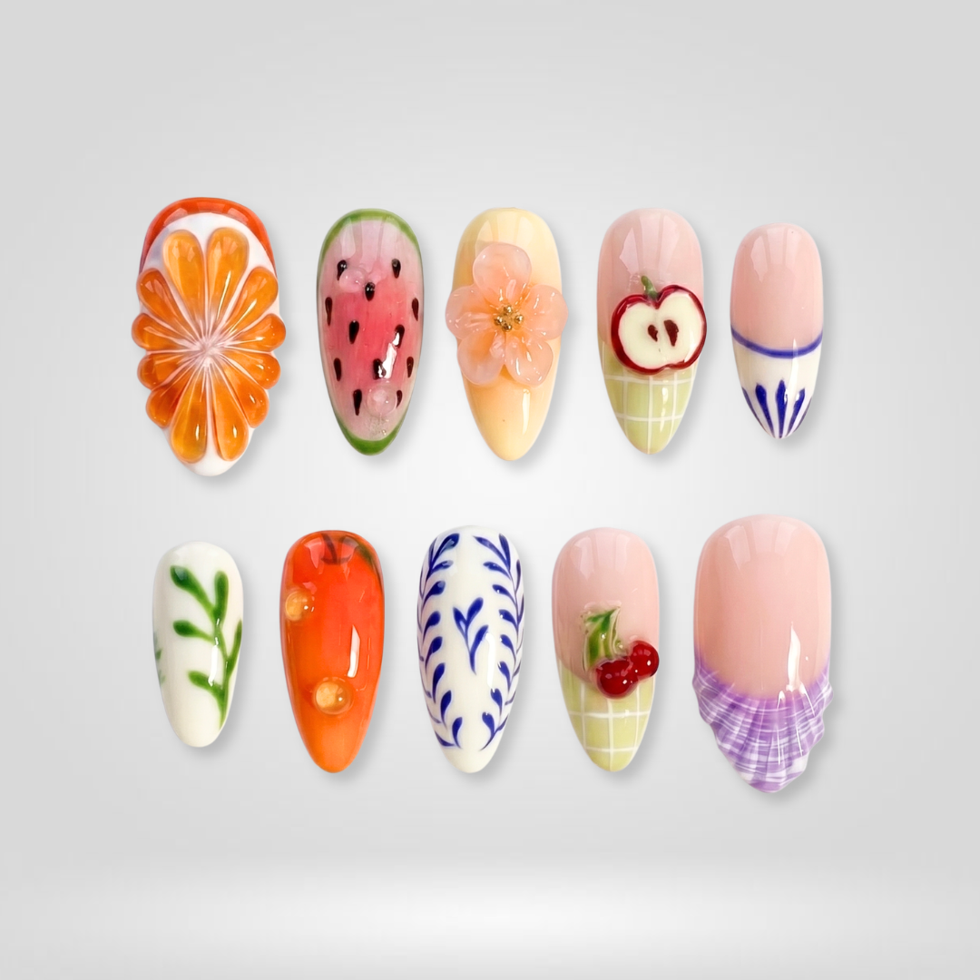 Fruit Picnic Press-On Nails - Aninail