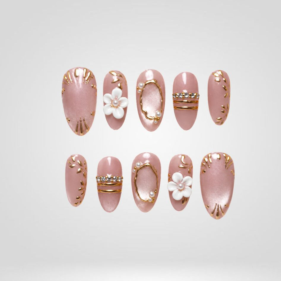Floral Muse 3D Press-On Nails - Aninail