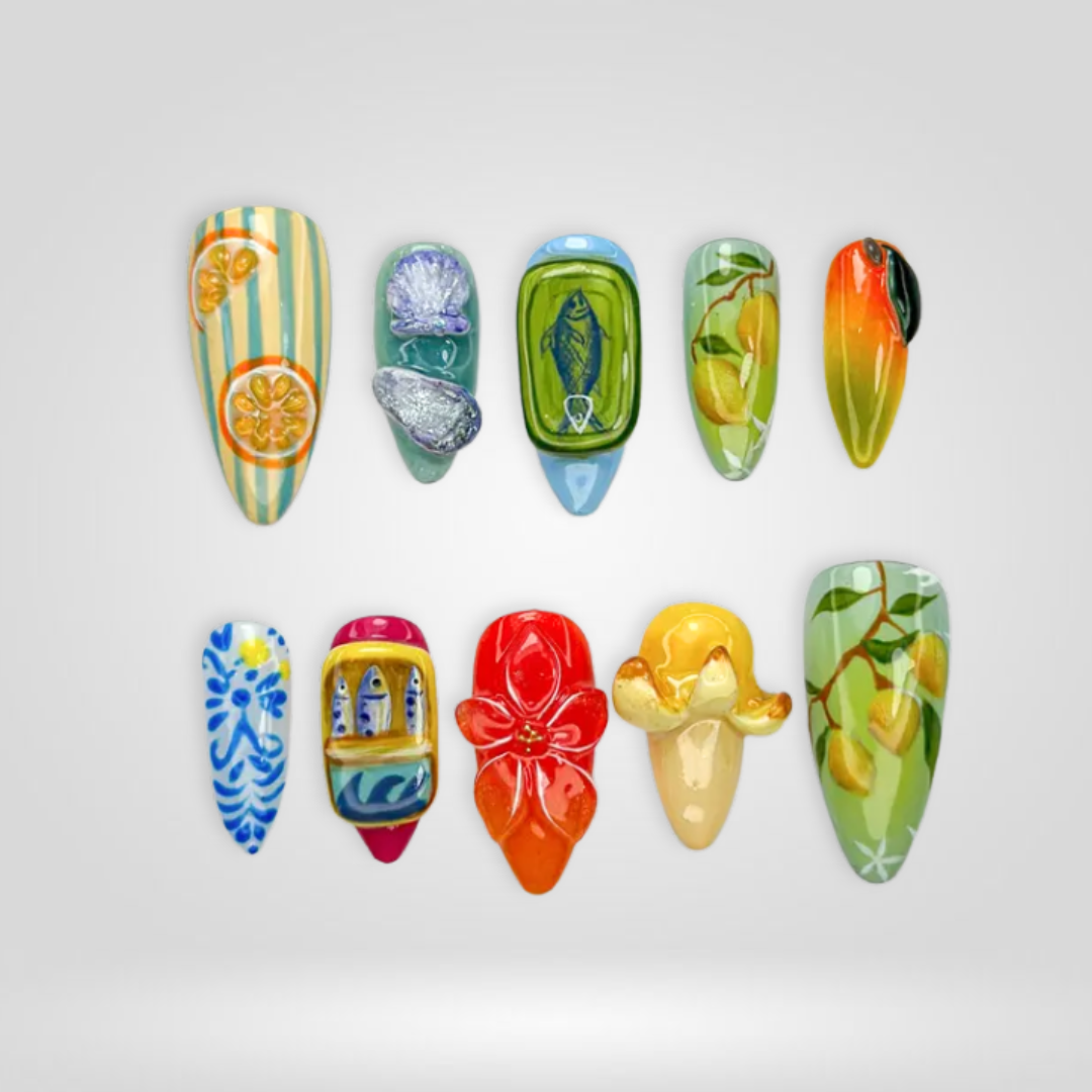 Citrus Market Press-On Nails - Aninail