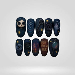 Button Eyes Celestial Mystique Press-On Nails - Aninail