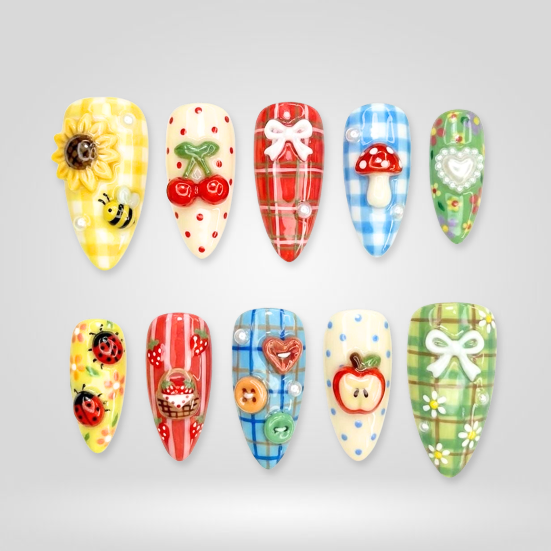 Berry Stem Press-On Nails - Aninail