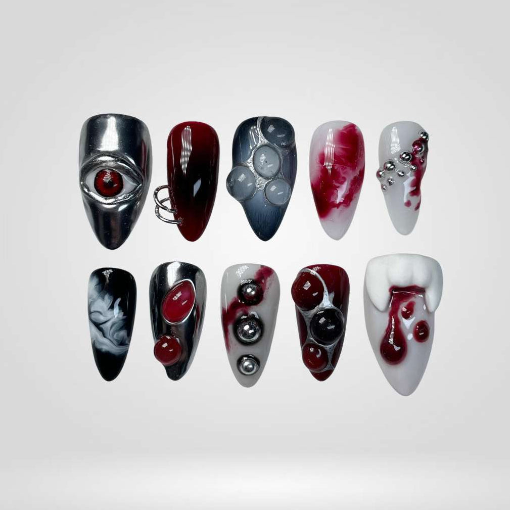 Creepy Clown Press-On Nails - Aninail