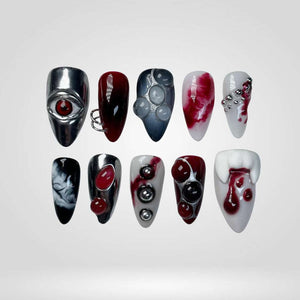 Creepy Clown Press-On Nails - Aninail